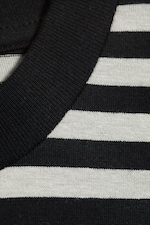 Grau/Schwarz gestreift - Lockeres, quadratisches Baumwoll-Tanktop - 4