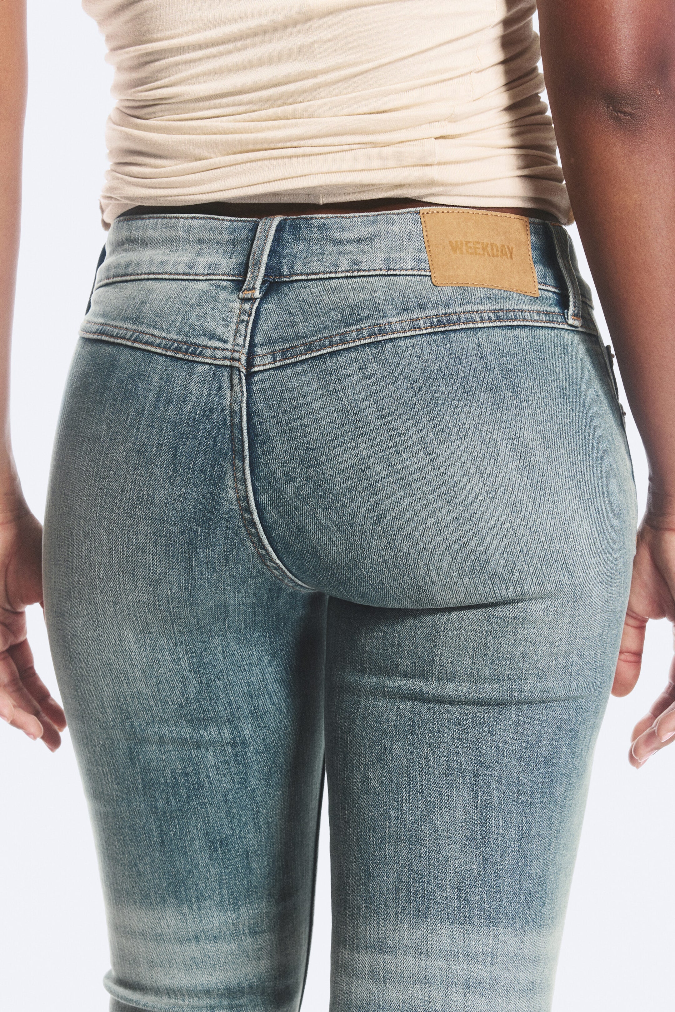 Gloria Blue - Bleu moyen - jean bootcut skinny taille basse Hour - 4