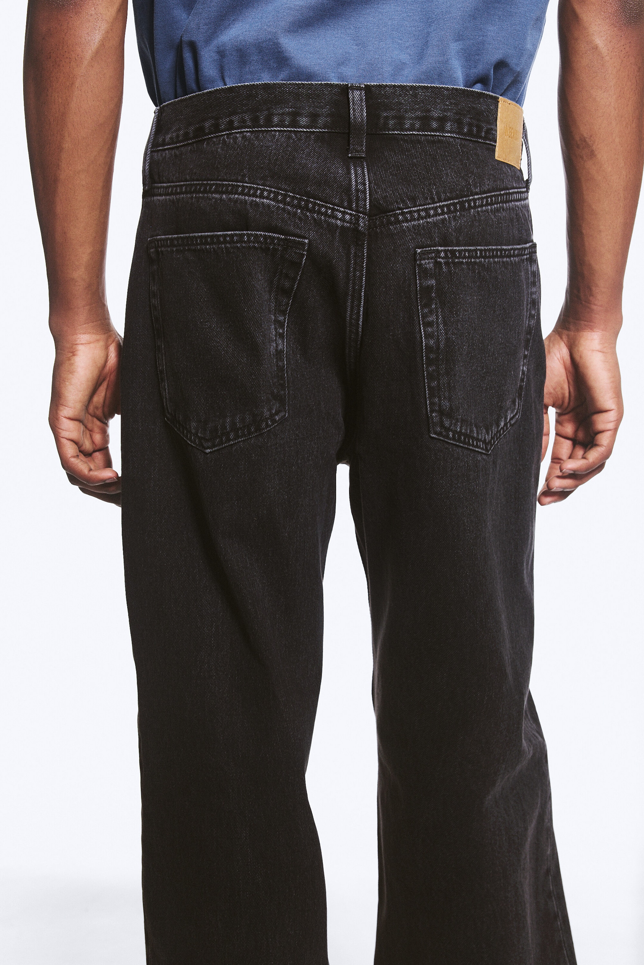 Tuned Black - Black - Galaxy Mid Rise Loose Straight Unisex Jeans - 6