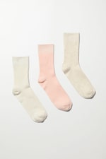 Light mix - 3-pack ribbade strumpor - 0