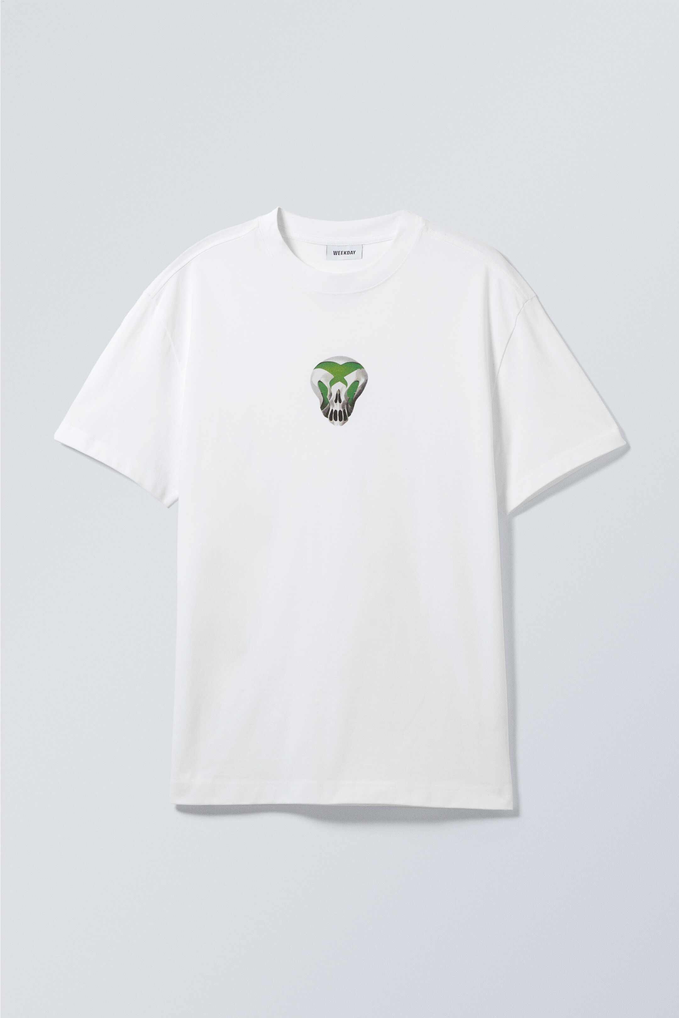 Grotere afbeelding bekijken: Oversized Graphic Printed T-shirt - Cyber skull - HEREN | H&M NL 1