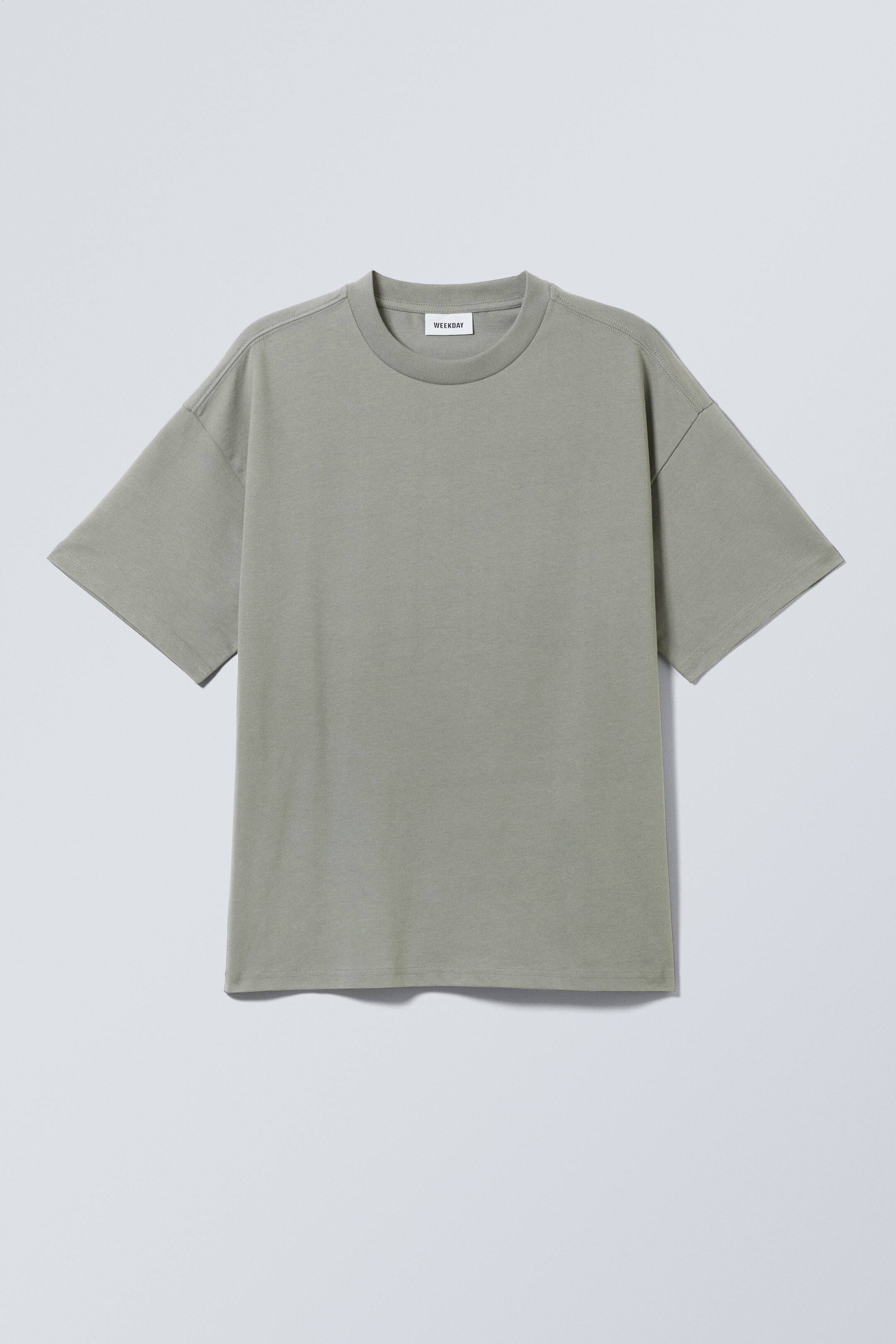Größeres Bild anzeigen: Boxy T-Shirt mit lockerer Passform - Staubgrau - Men | H&M AT 1