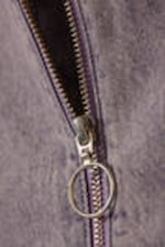 Tvättad lila - Croppad denim-bralette med dragkedja bak - 5