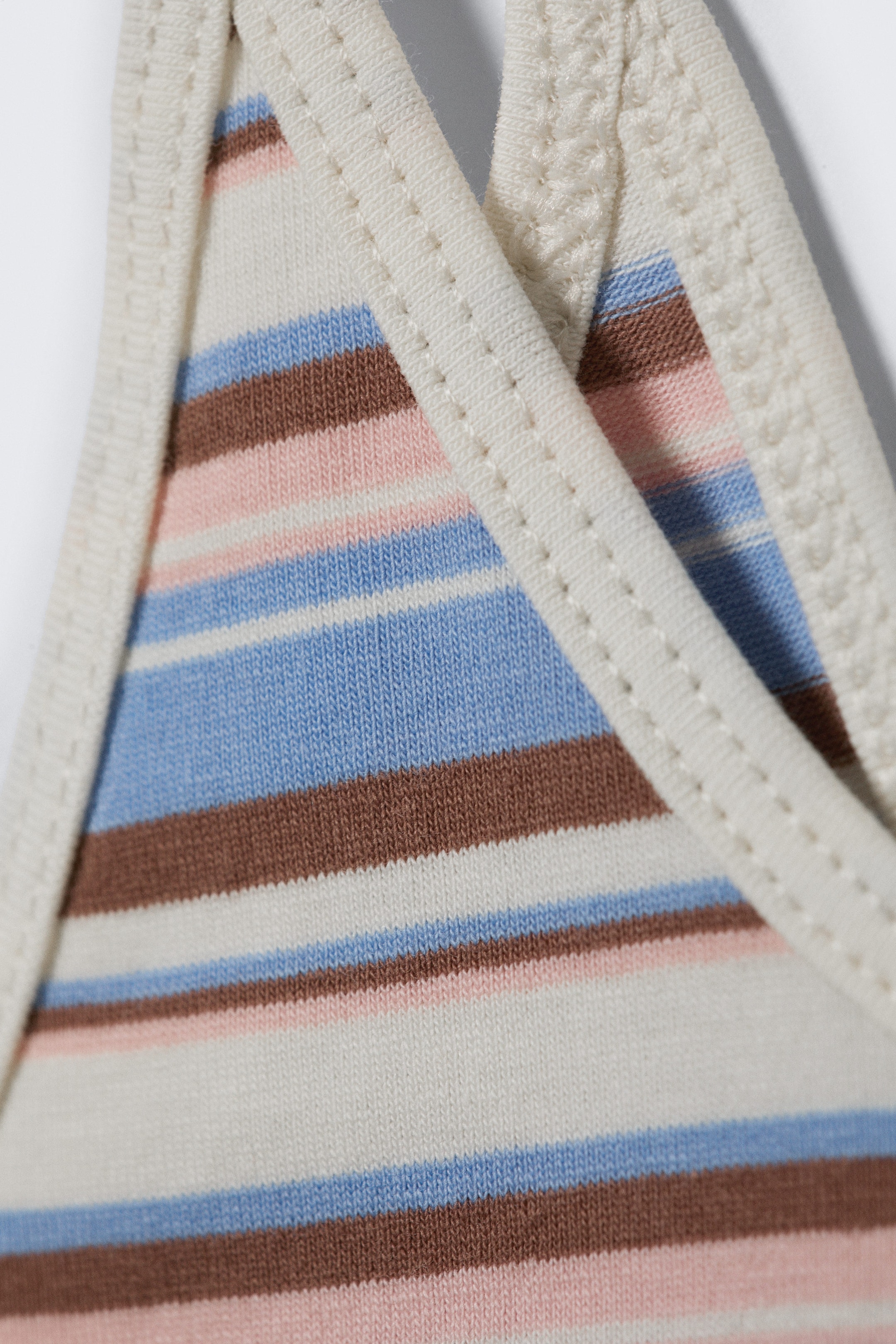 Blue/Pink Multistripe - Slim Strap Tank Top - 4