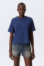 Donkerblauw - Perfect boxy T-shirt - 0