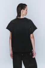 Faded Black - CM x LB Boxy Crystallised Unisex T-shirt - 2