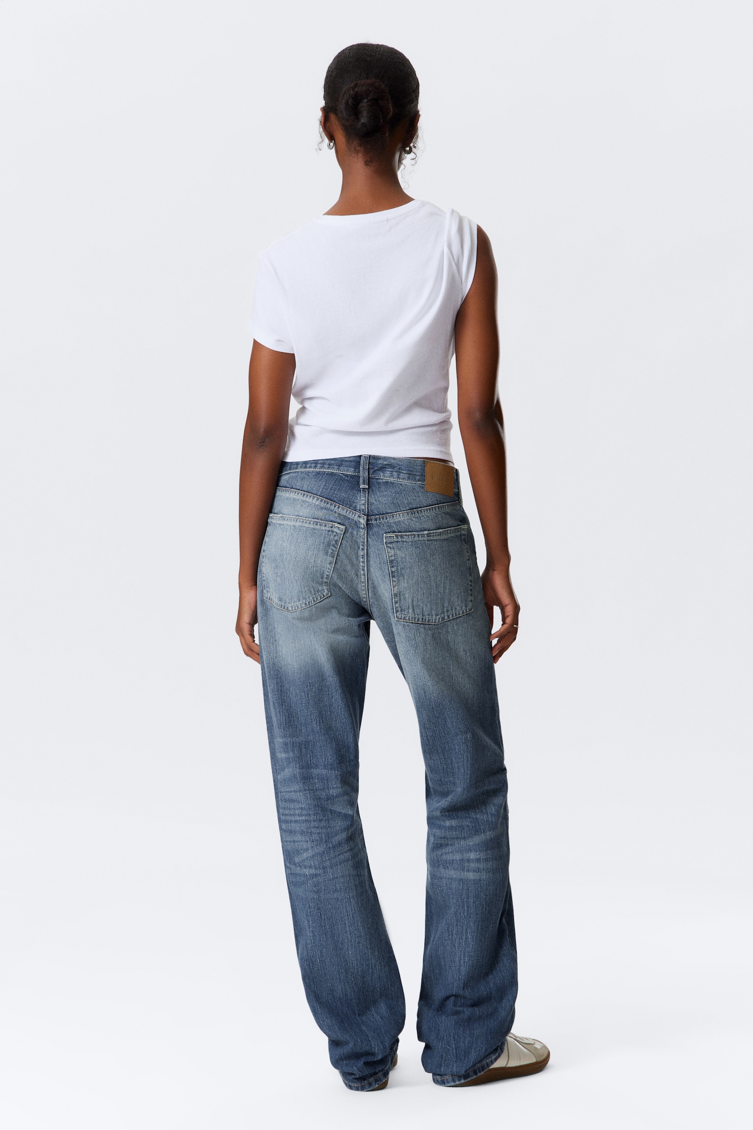 Orbit Mid Waist Regular Straight Leg Jeans - Board Blue - Mittelblau/Blaue Waschung - 5