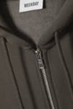 Dark Grey - Boxy Heavy Zip Hoodie - 1