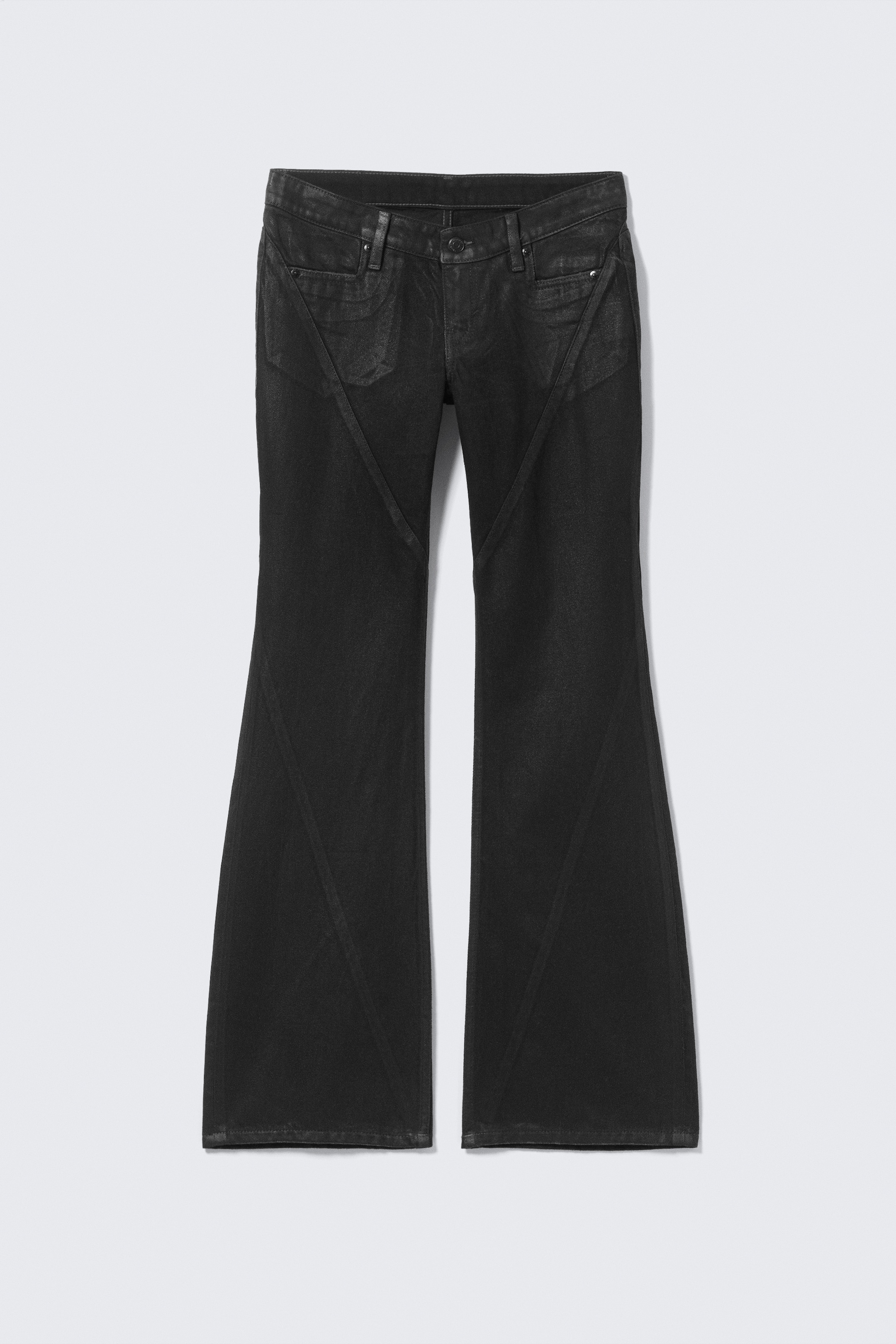 Größeres Bild ansehen: Nova Low Waist Slim Bootcut Leg Jeans - Schwarz beschichtet - Schwarz - Ladies | H&M DE 7