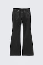 Noir enduit - Noir - Jean bootcut slim taille basse Nova Twist - 6