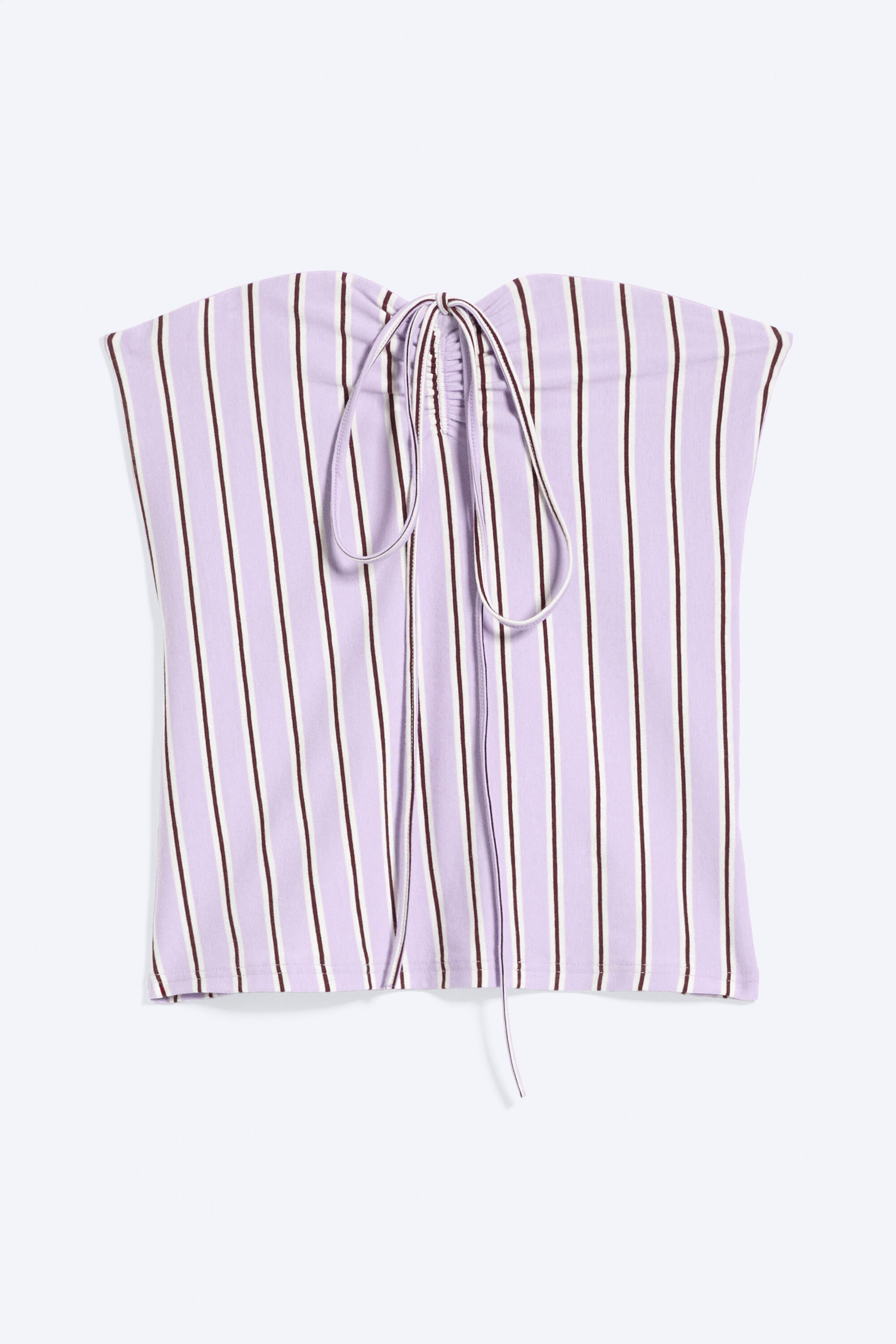 Striped Lilac - Halterneck Bandeau Top - 3