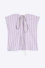 Striped Lilac - Halterneck Bandeau Top - 3
