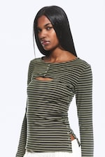 Dusty Khaki Green - Layered Two-Piece Bolero Singlet - 2