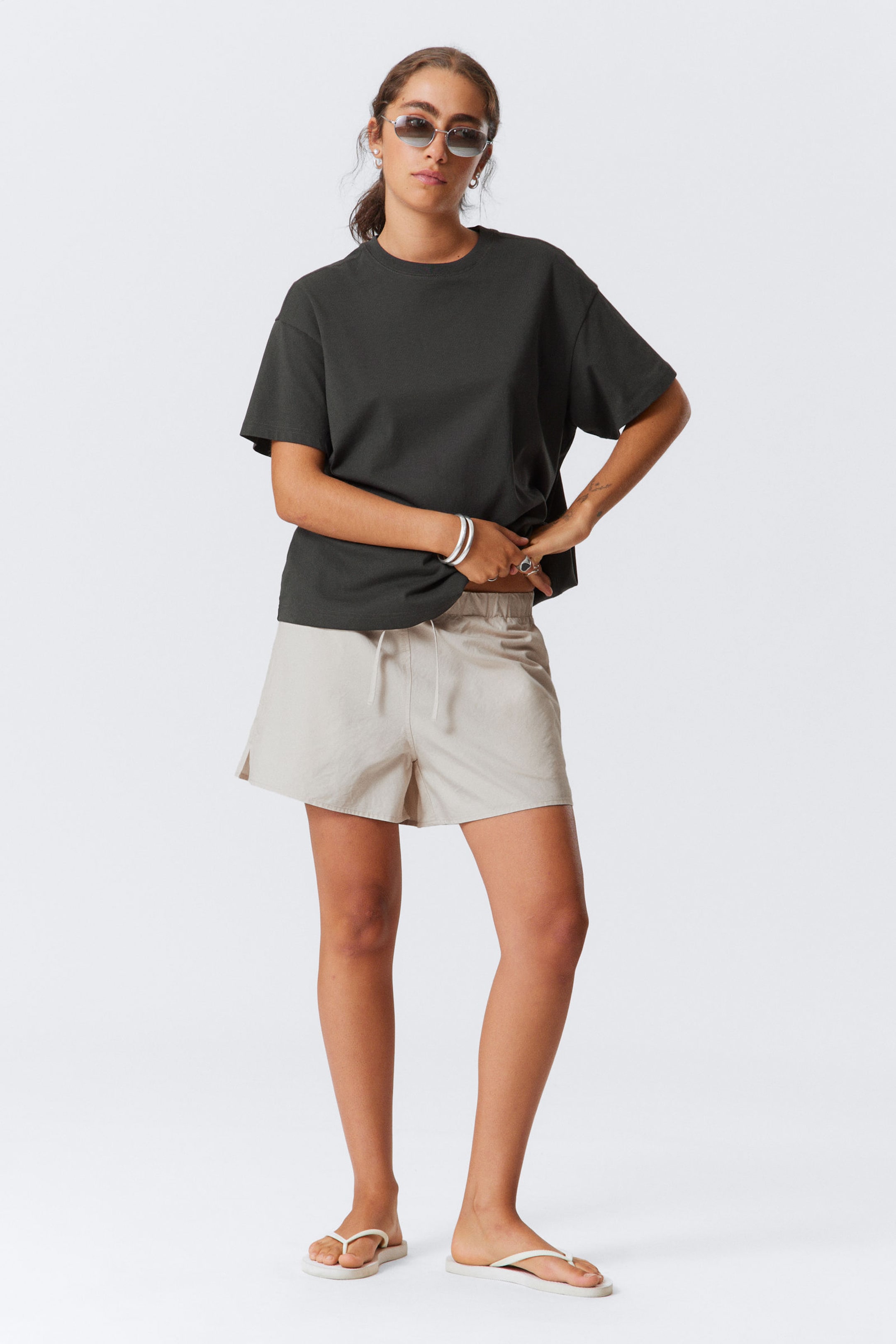 #3A3A3D - Relaxed Boxy Cotton T-shirt - 2