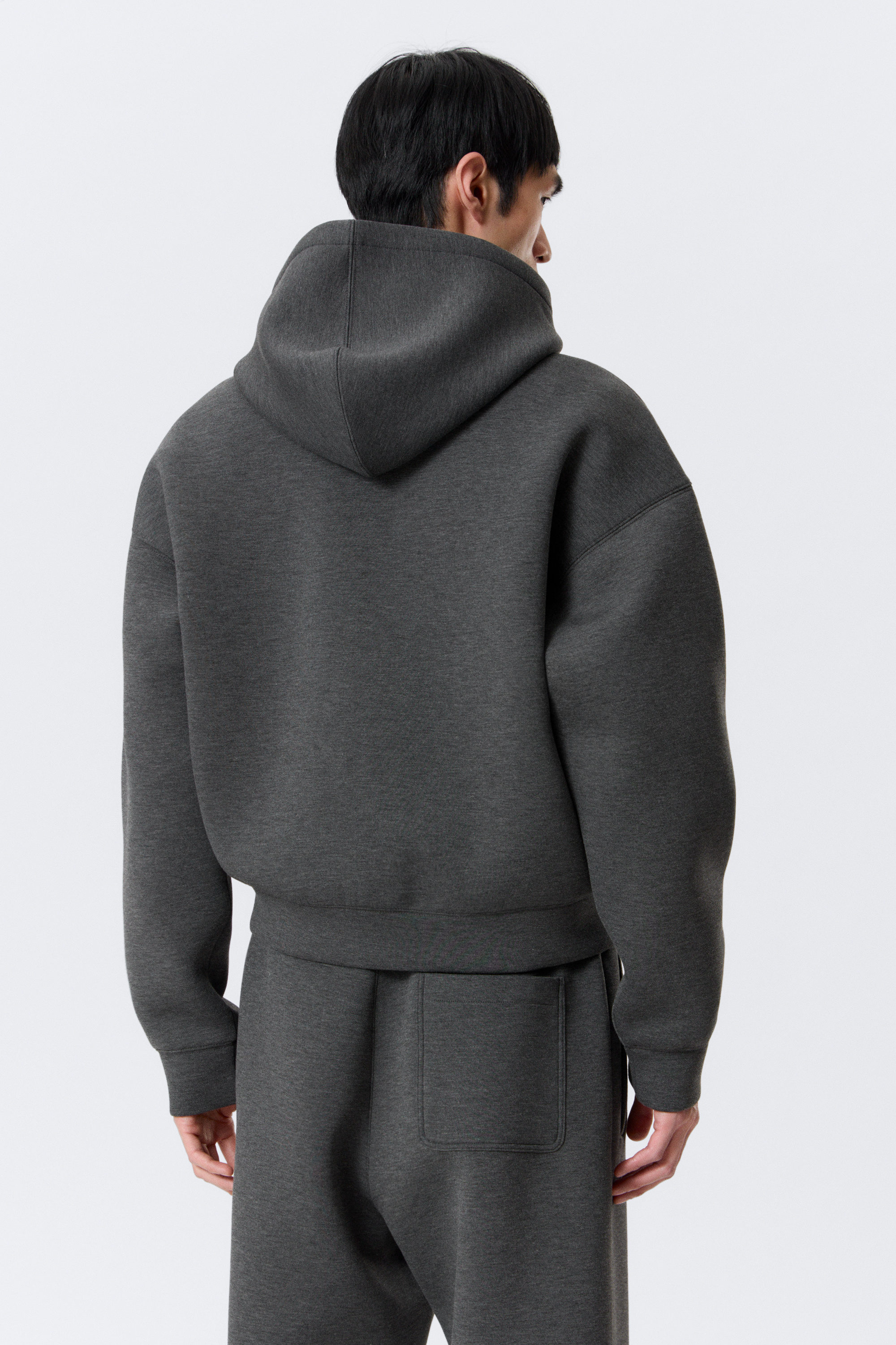 simon scuba zip hoodie - Dark Grey Melange | Weekday GB