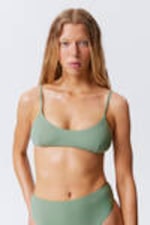 Light Green - Strappy Bikini Top - 1