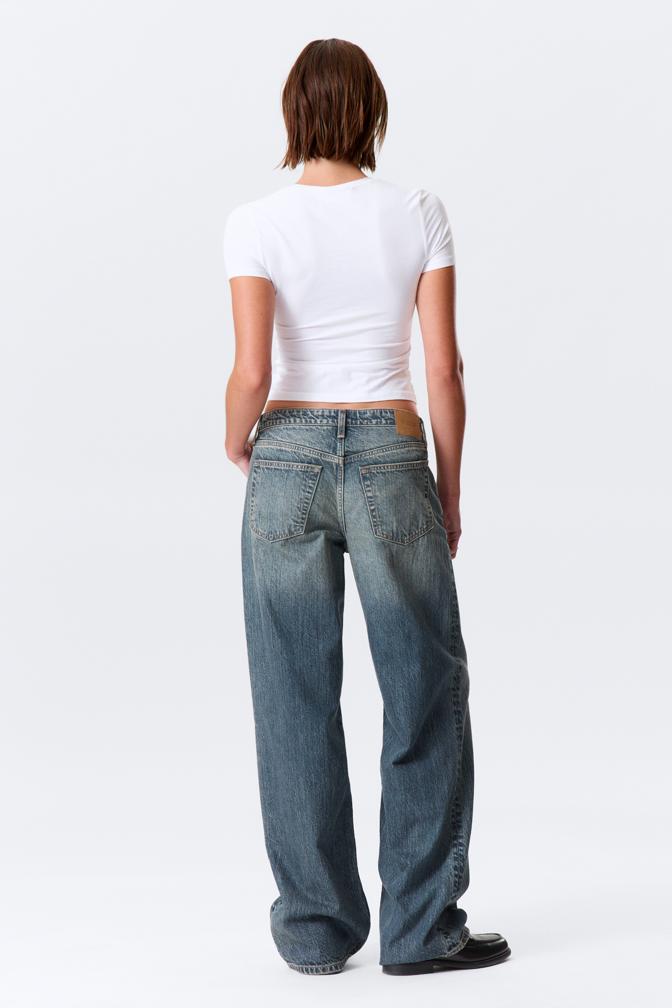 Ver imagem maior: Calças de ganga largas de cintura descida Ample - Redondo Blue - Azul Médio - SENHORA | H&M PT 5