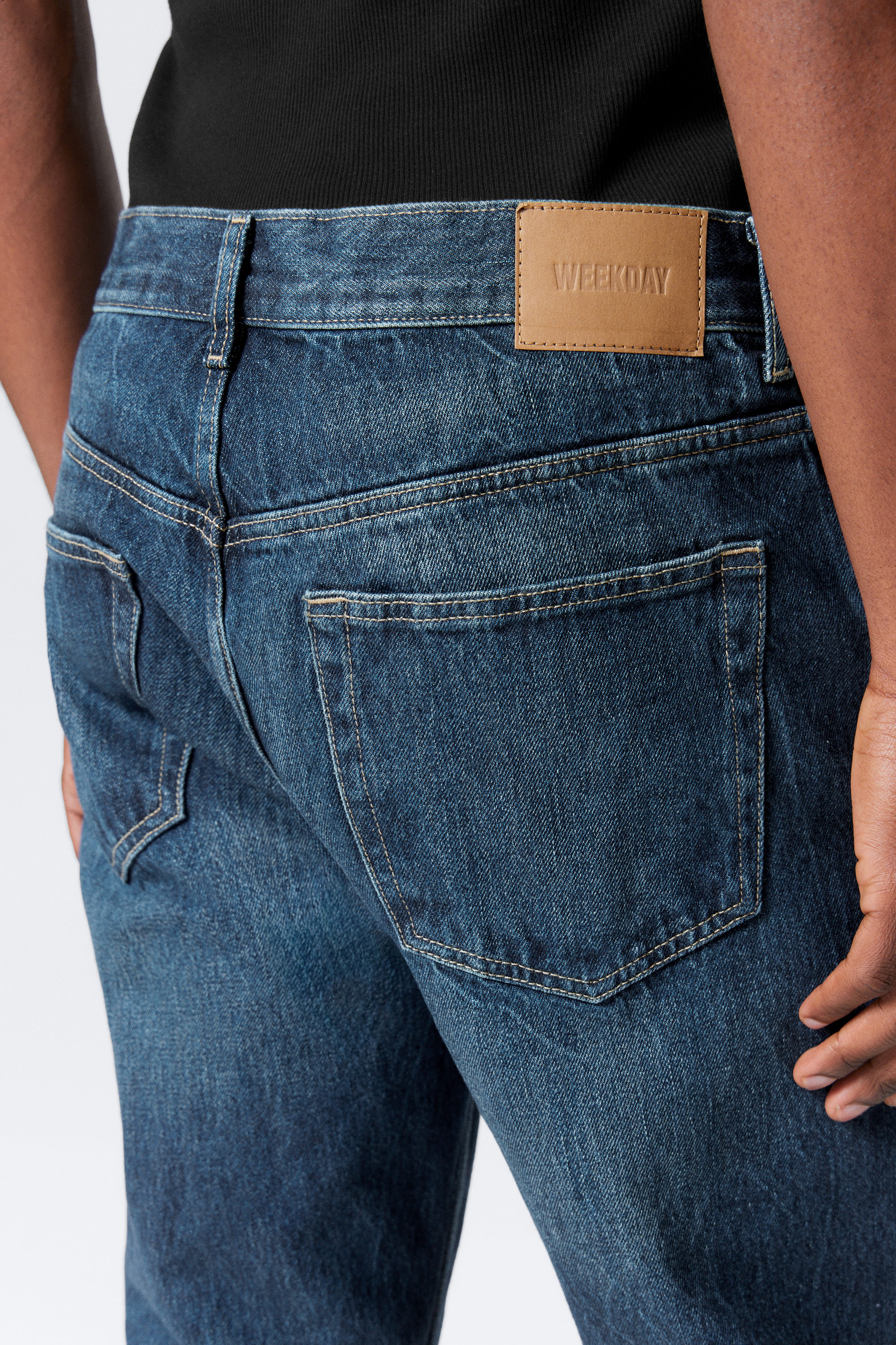 Morning Blue - Mörkblå - Space Relaxed Straight Leg Jeans - 4
