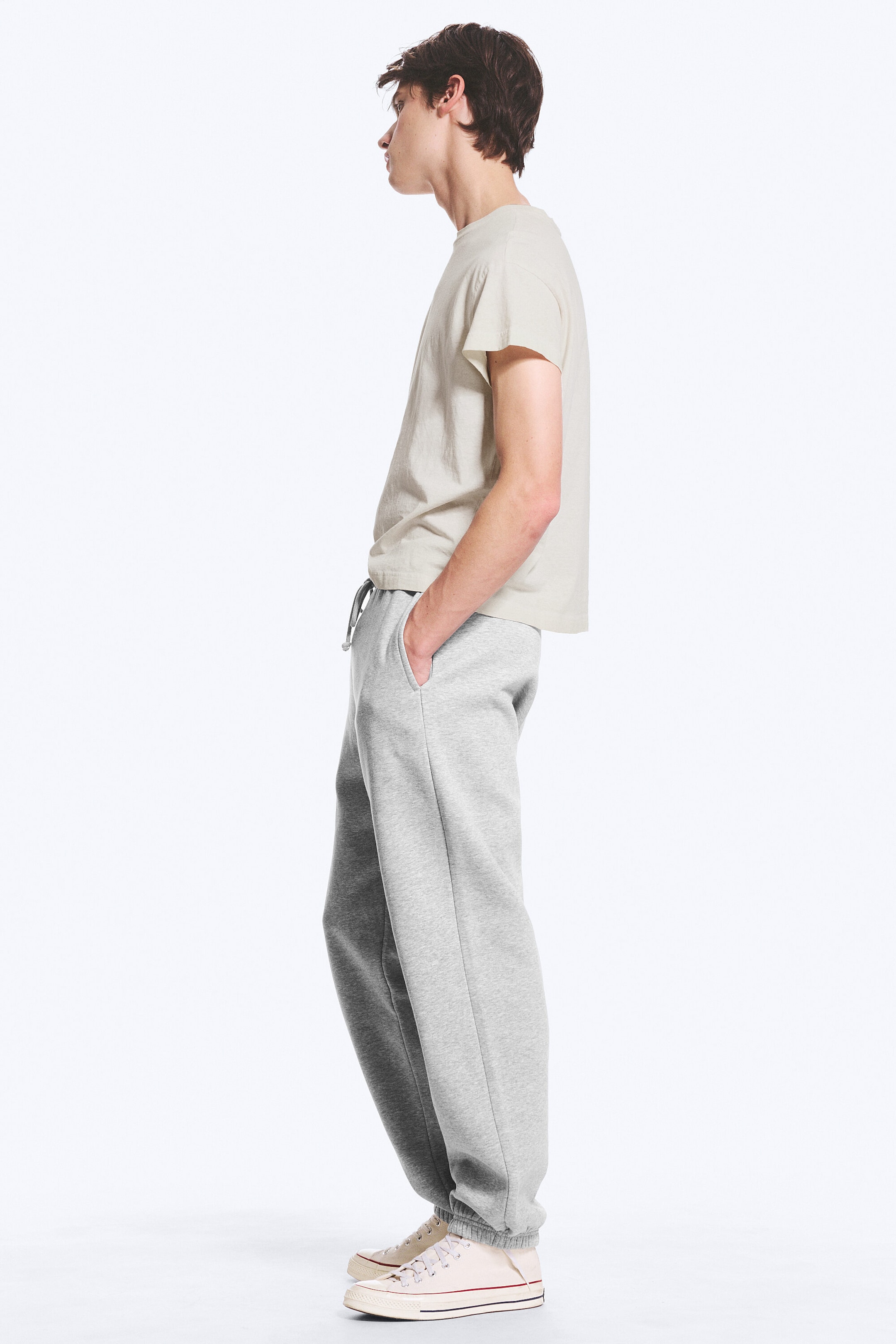 Light Dusty Grey Melange - Classic Sweatpants - 2