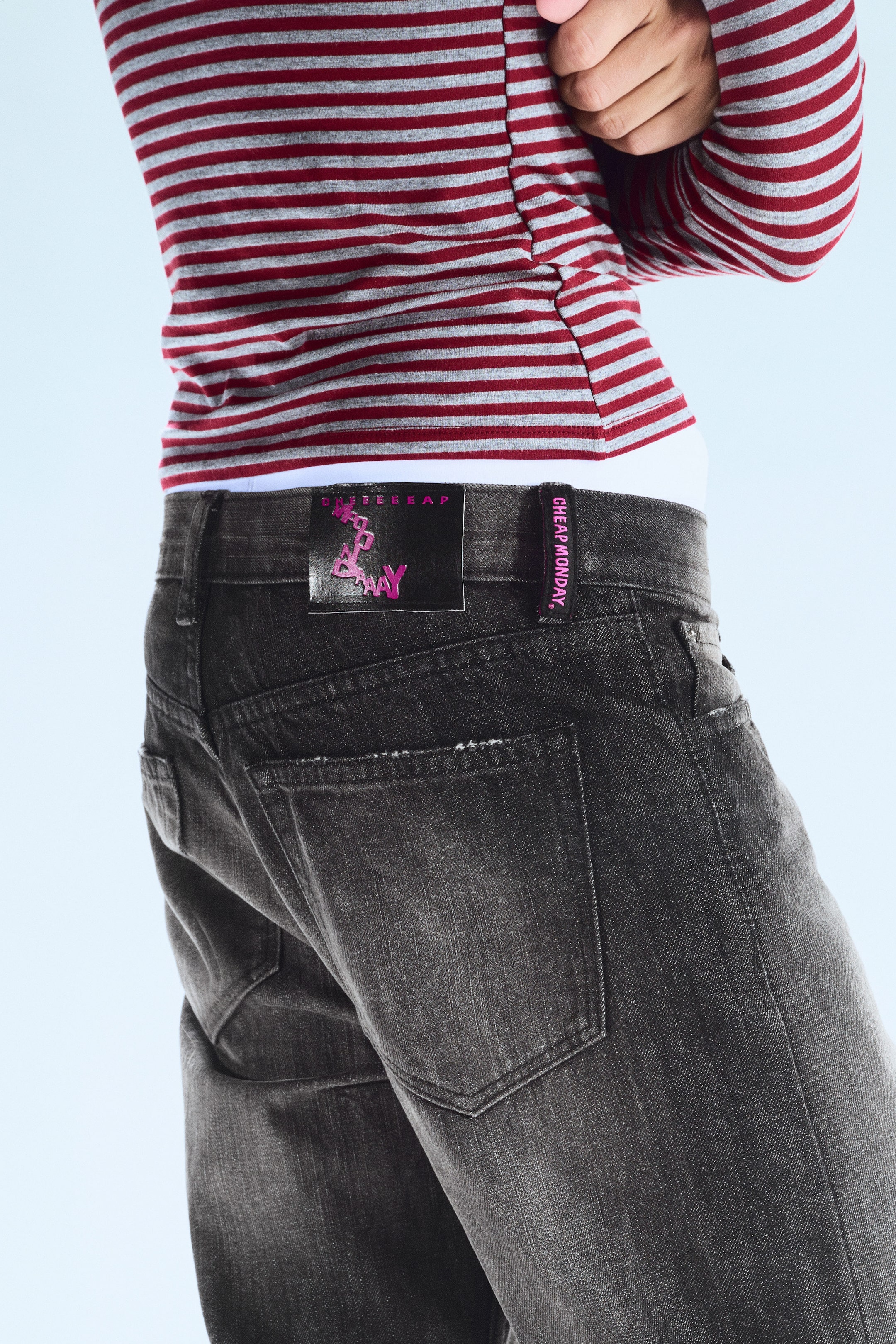 Rubby – Schwarz - Anti – Unisex-Jeans mit niedrigem Bund - 7