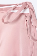 Ljusrosa - Cut-out Minikjol i satin - 4