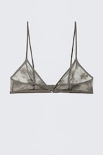 Dusty Grey - Lace Triangle Soft Bra - 3
