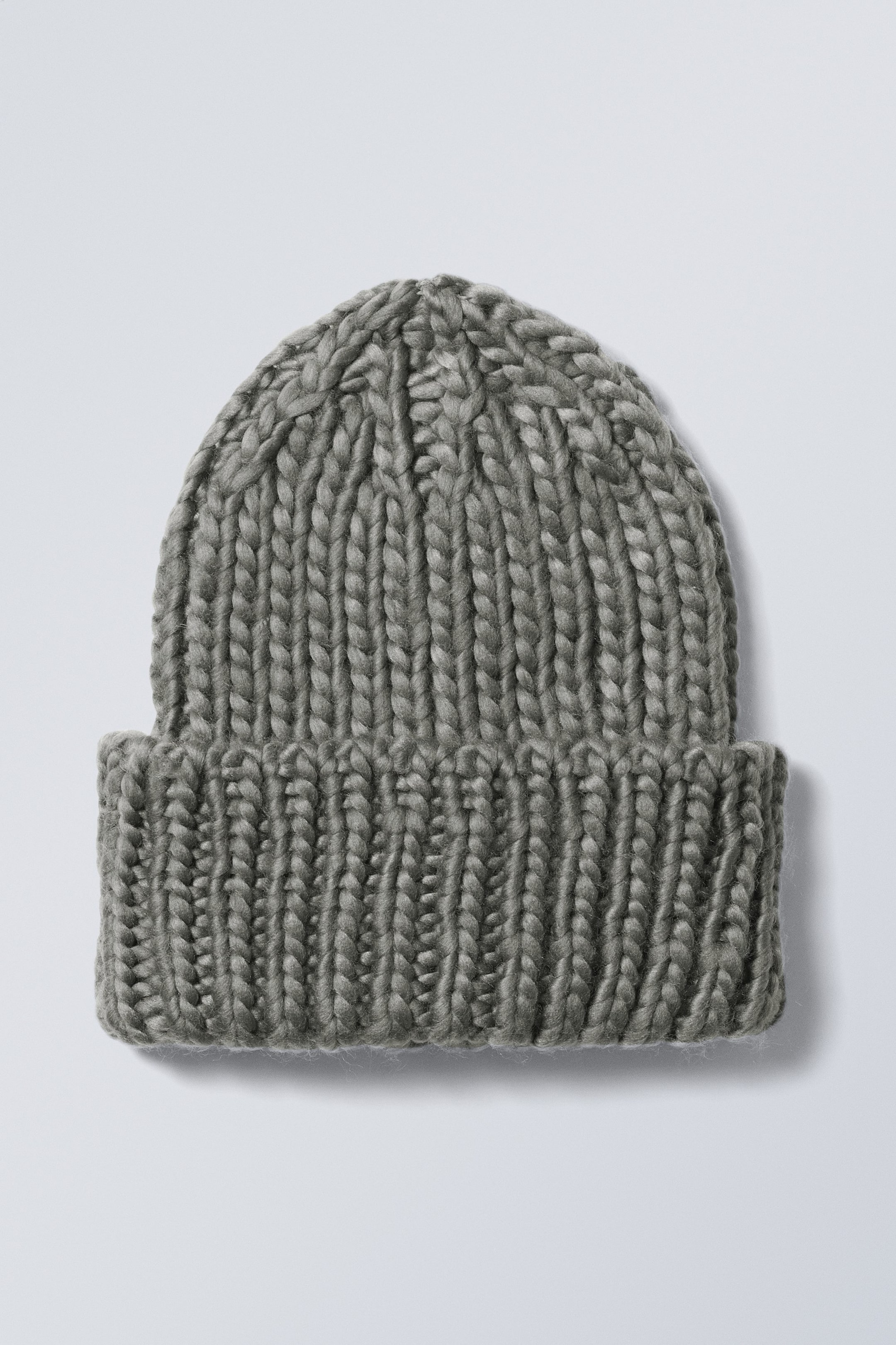 Grey - Lexi Chunky Knit Beanie - 0