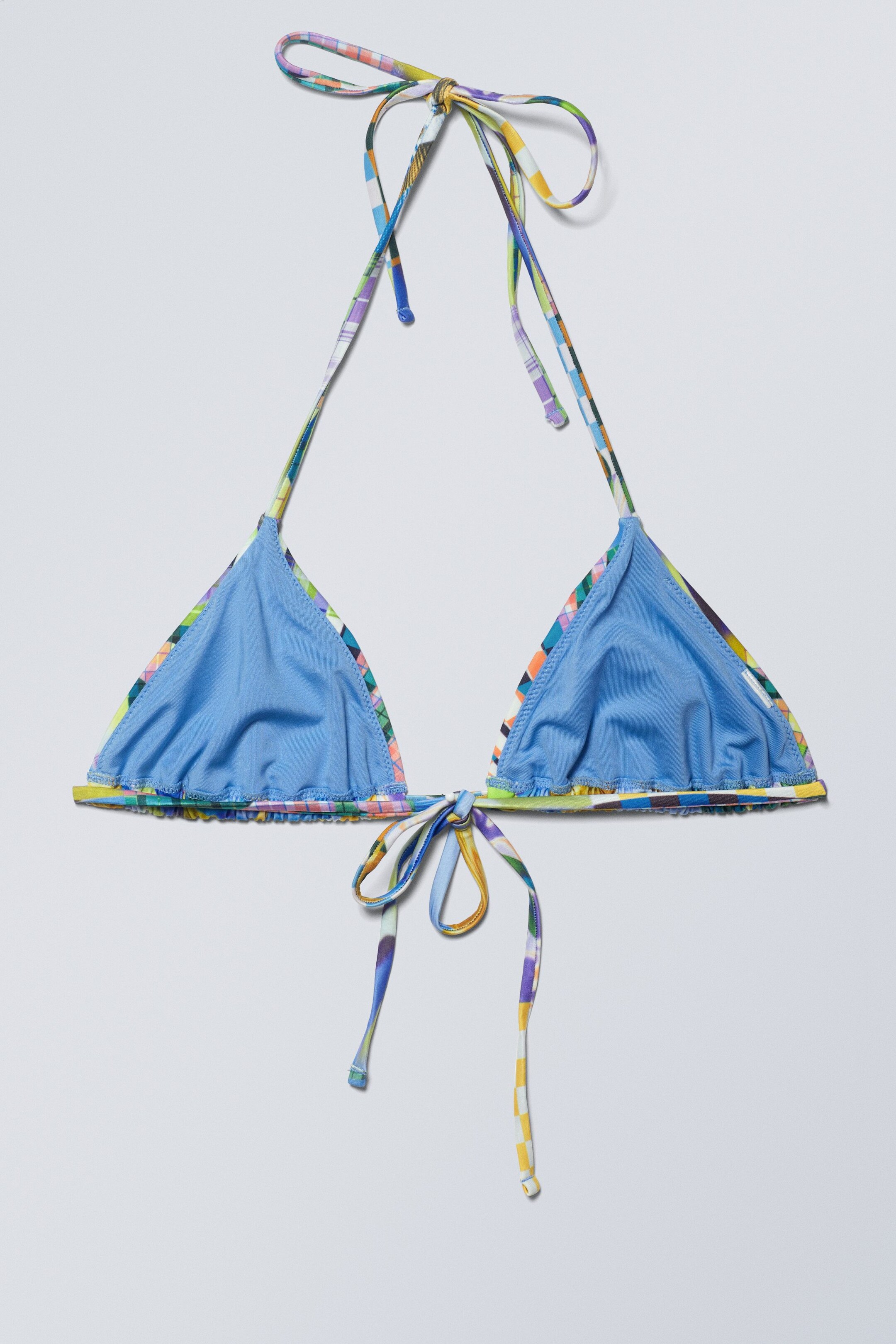 Patchwork - Bedrucktes Neckholder-Bikinitop - 1