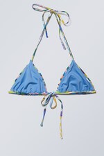 Patchwork - Bedrucktes Neckholder-Bikinitop - 1