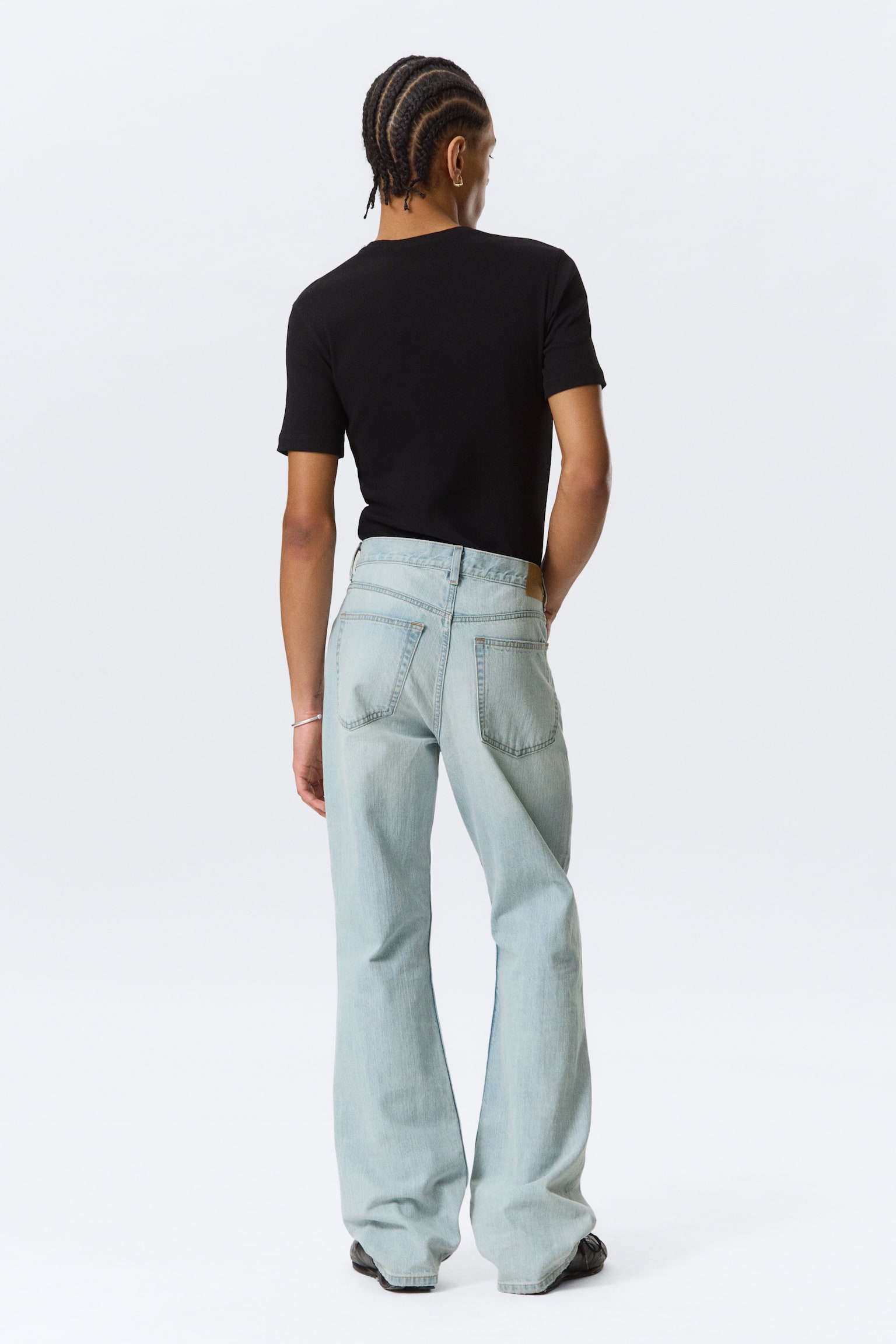 Mercury Mid Rise Relaxed Bootcut Leg Jeans - Ghost Blue - Svetlomodrá/Black Rinse - Black/Deep Sea Blue - Tmavomodrá - 3