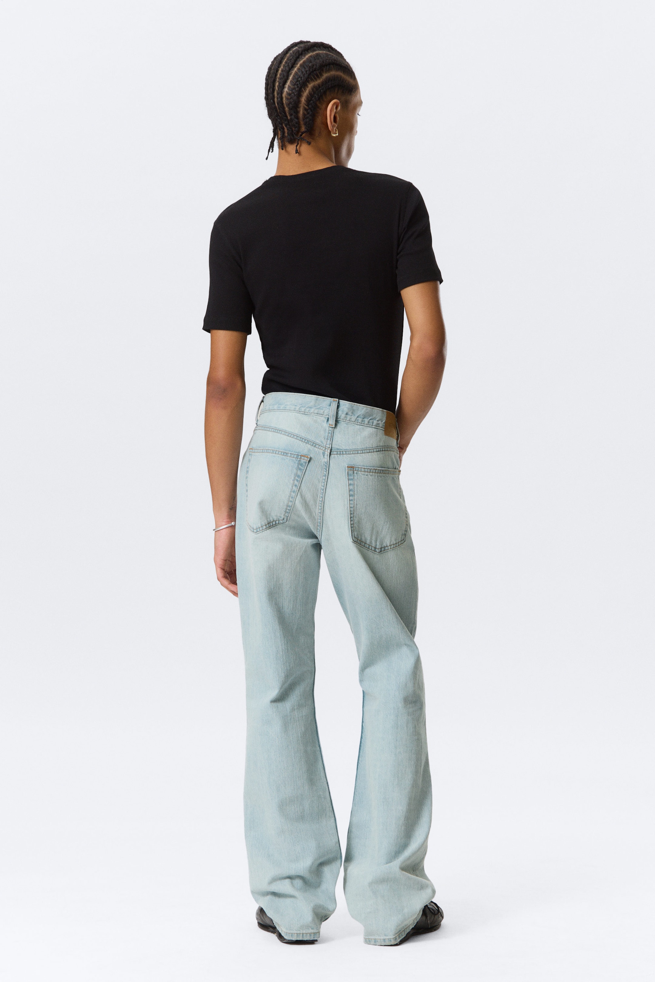 Ghost Blue - Light Blue - Mercury Mid Rise Relaxed Bootcut Leg Jeans - 4