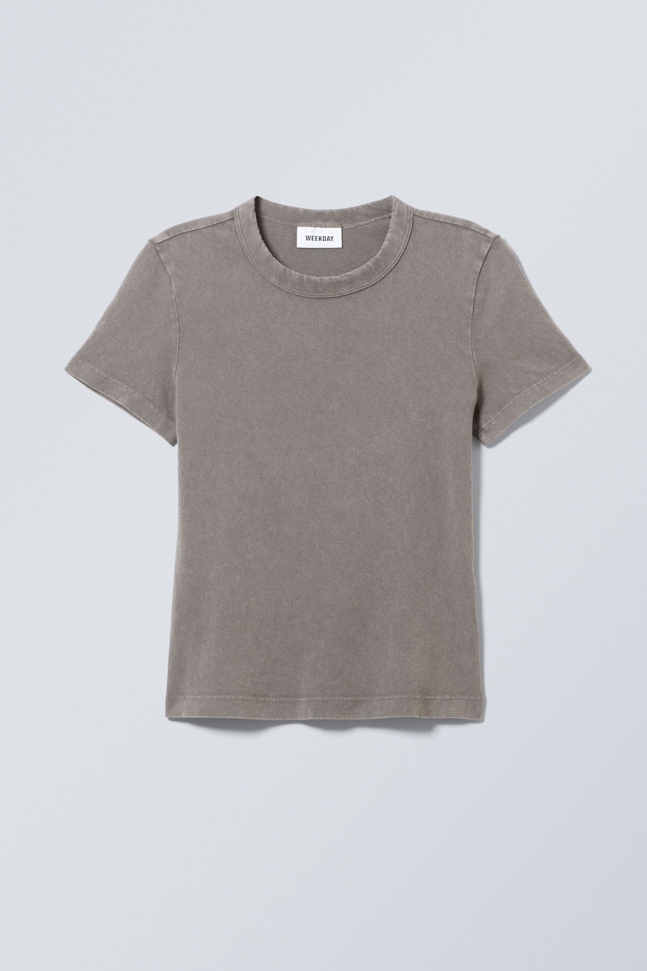 Bleach Washed Dusty Grey - Washed Fitted T-shirt - 1