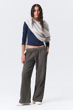 Washed Dark Grey - Loose Long Heavyweight Sweatpants - 0