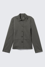 Donkergrijze visgraat - Lean Buttoned Jacket - 4