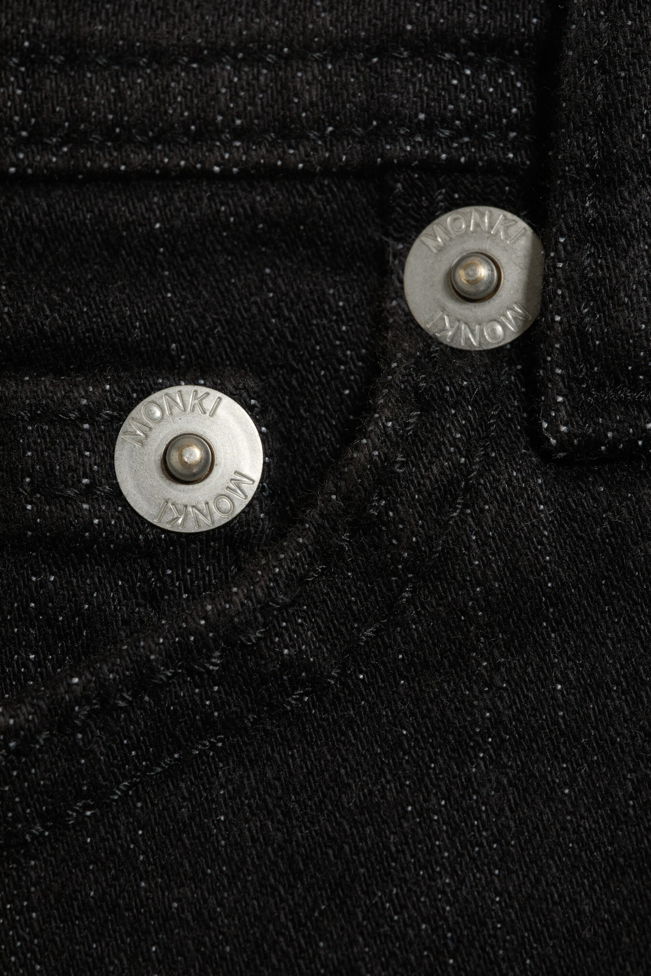 Ink Black - Noir - Short denim ajusté taille basse - 5