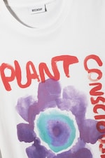 White - Relaxed Printed TShirt - 1