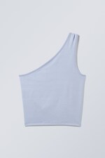 Dusty blue - Y2K One Shoulder Top - 0
