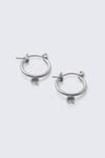 Shiny Rhodium - Crush Hoop Earrings - 0