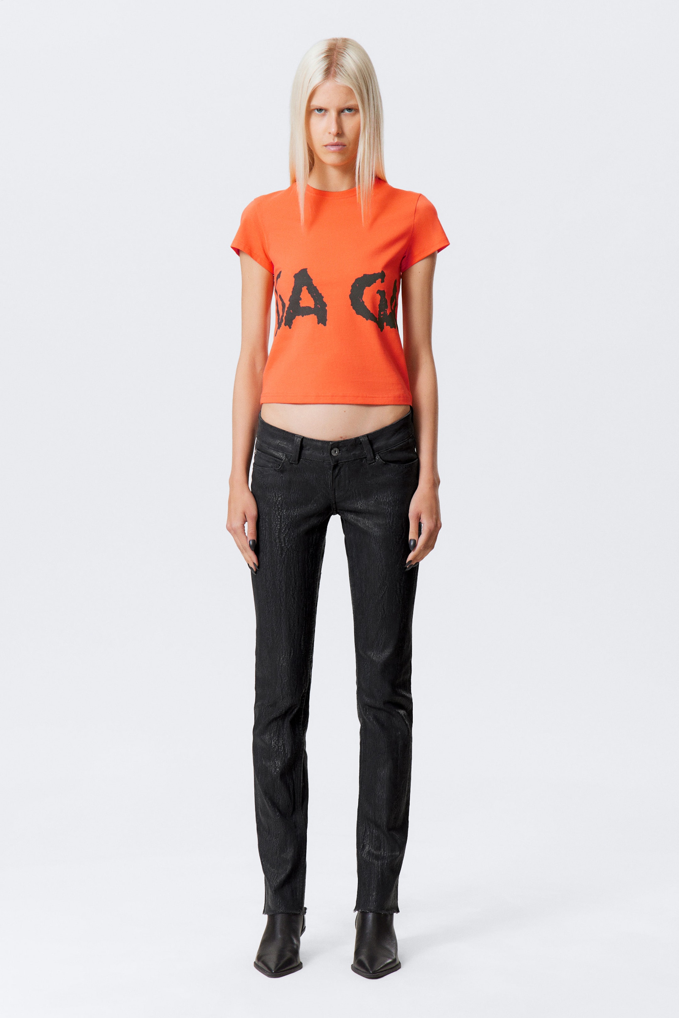 Orange - Lady Gaga Baby Tee - 2