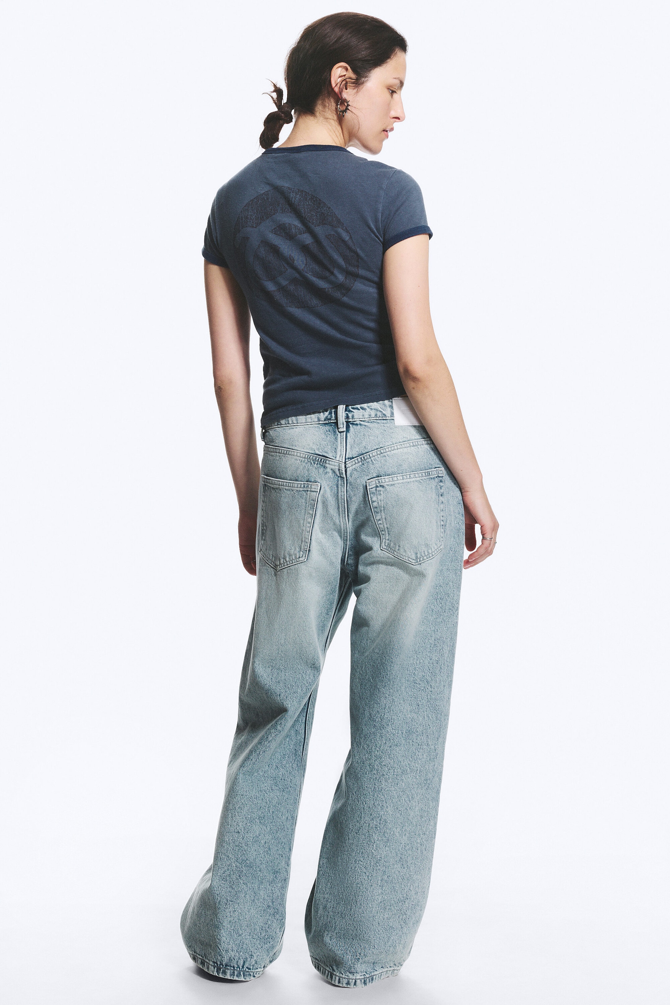 Notus Blue - Light Blue - Missy Low Rise Loose Straight Jeans - 4