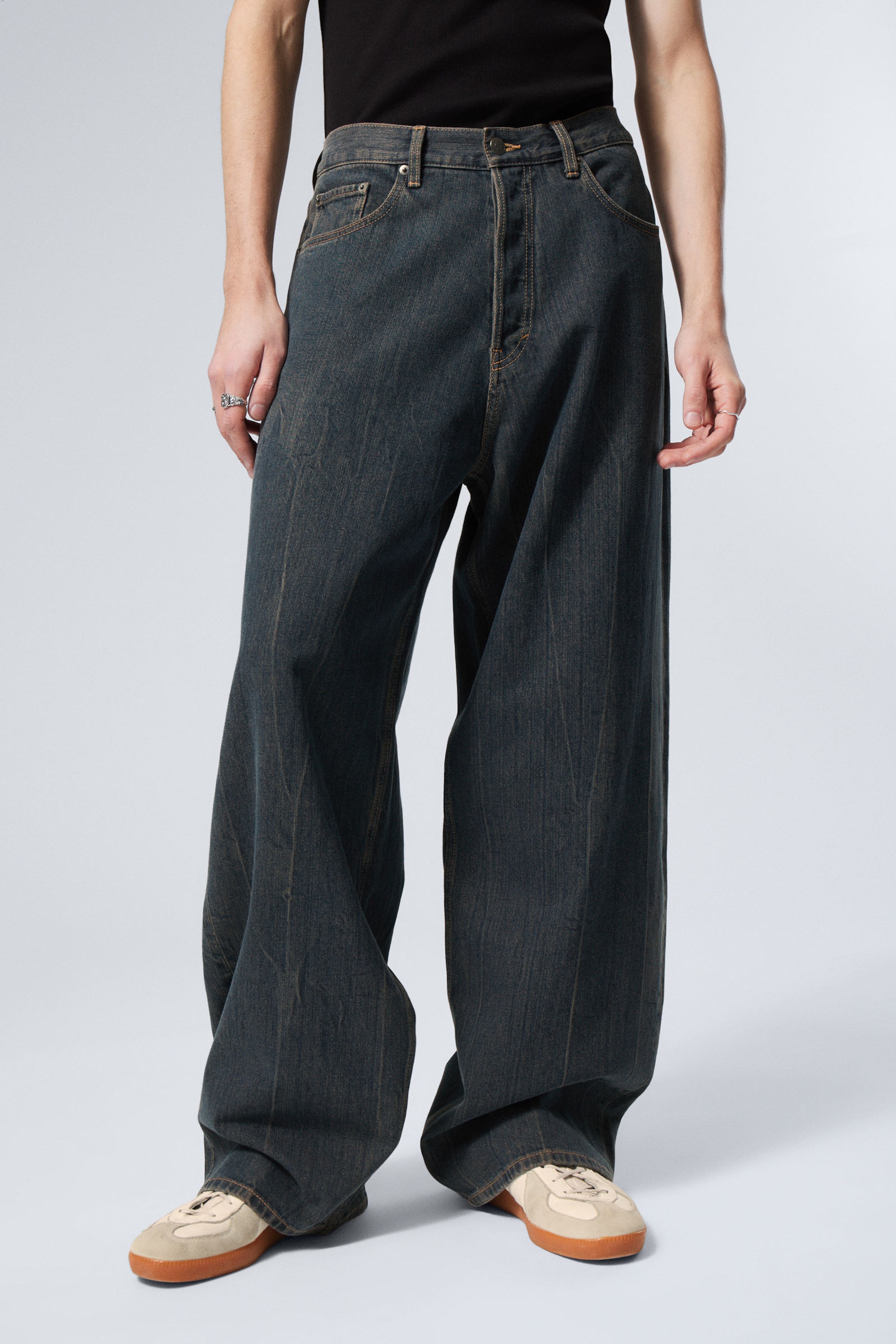 Como Blue - Astro Loose Baggy Leg Jeans - 0