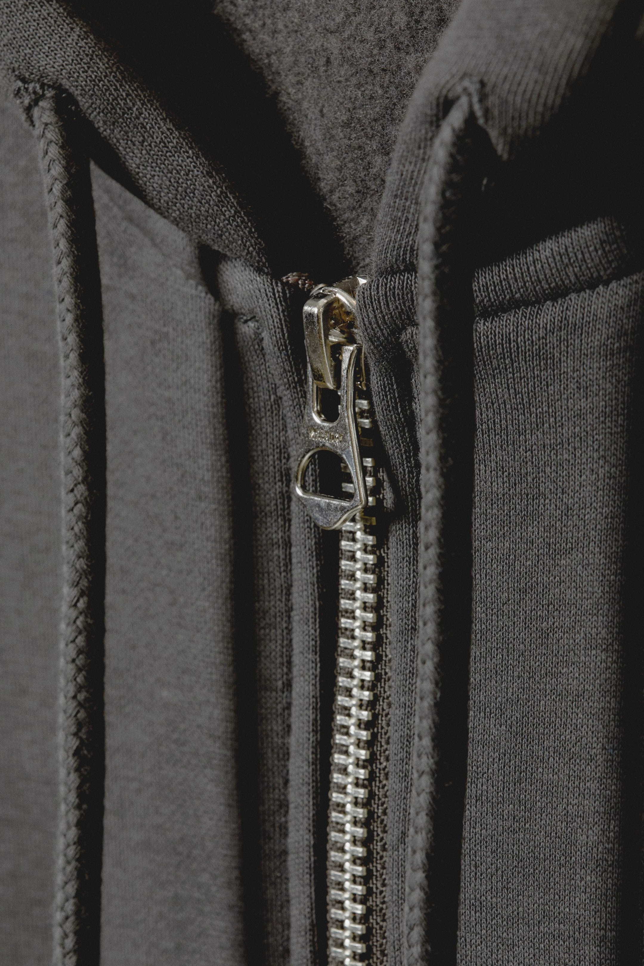 Dark Grey - Essence Standard Zip Hoodie - 1