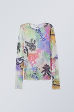 Monster - Langarmshirt Blur mit Print - 0