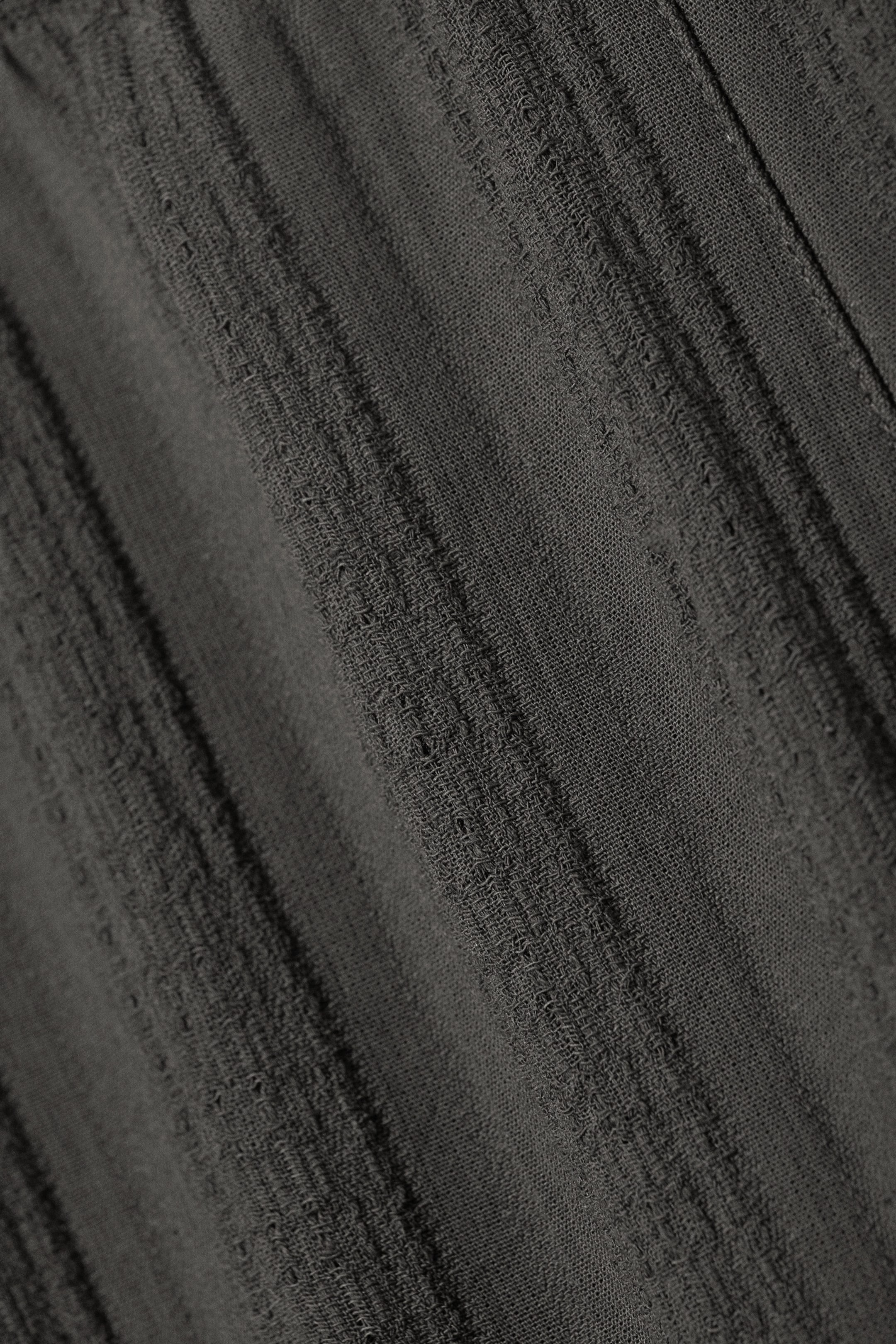 Gris foncé - Pantalon ample taille basse en coton à enfiler - 5