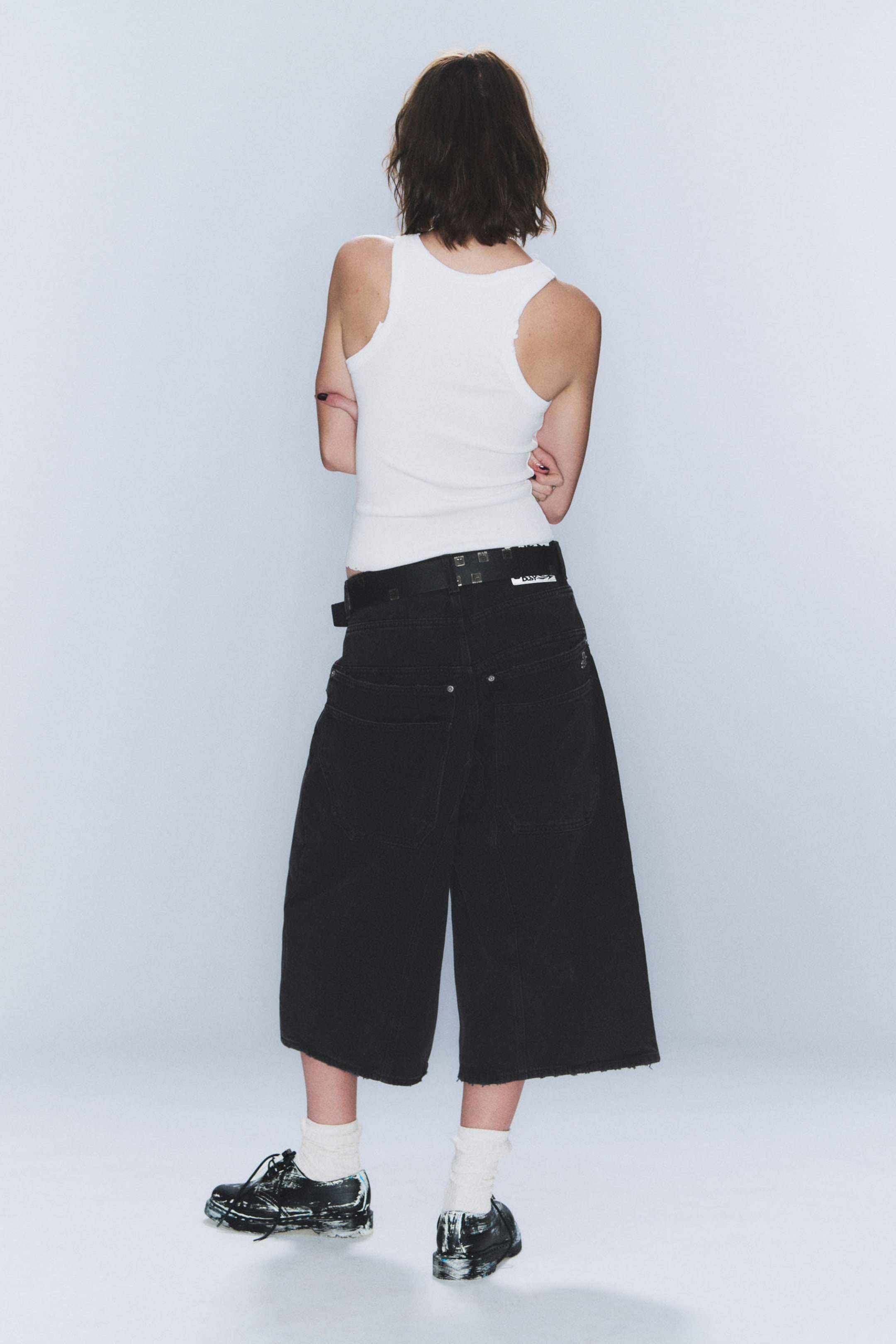 Washed Black - CM x LB Dunno Washed Black Unisex Carpenter Jorts - 5