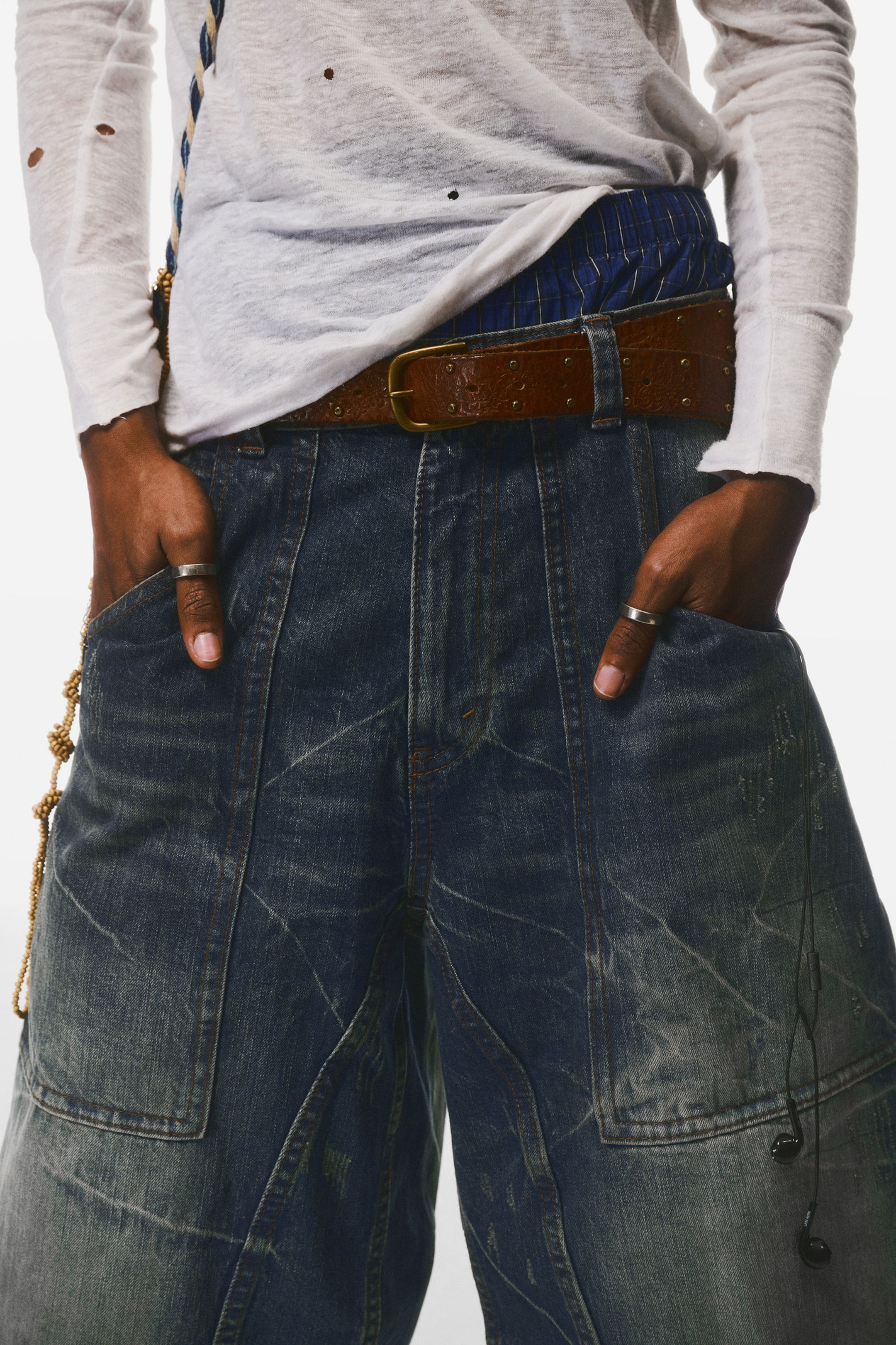 Canyon Blue - Dark Blue - Dunno Loose Fit Carpenter Jorts - 5