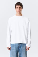 White - Loose Boxy Long-Sleeved T-shirt - 0