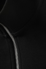 Black - High Neck Zip Vest - 1