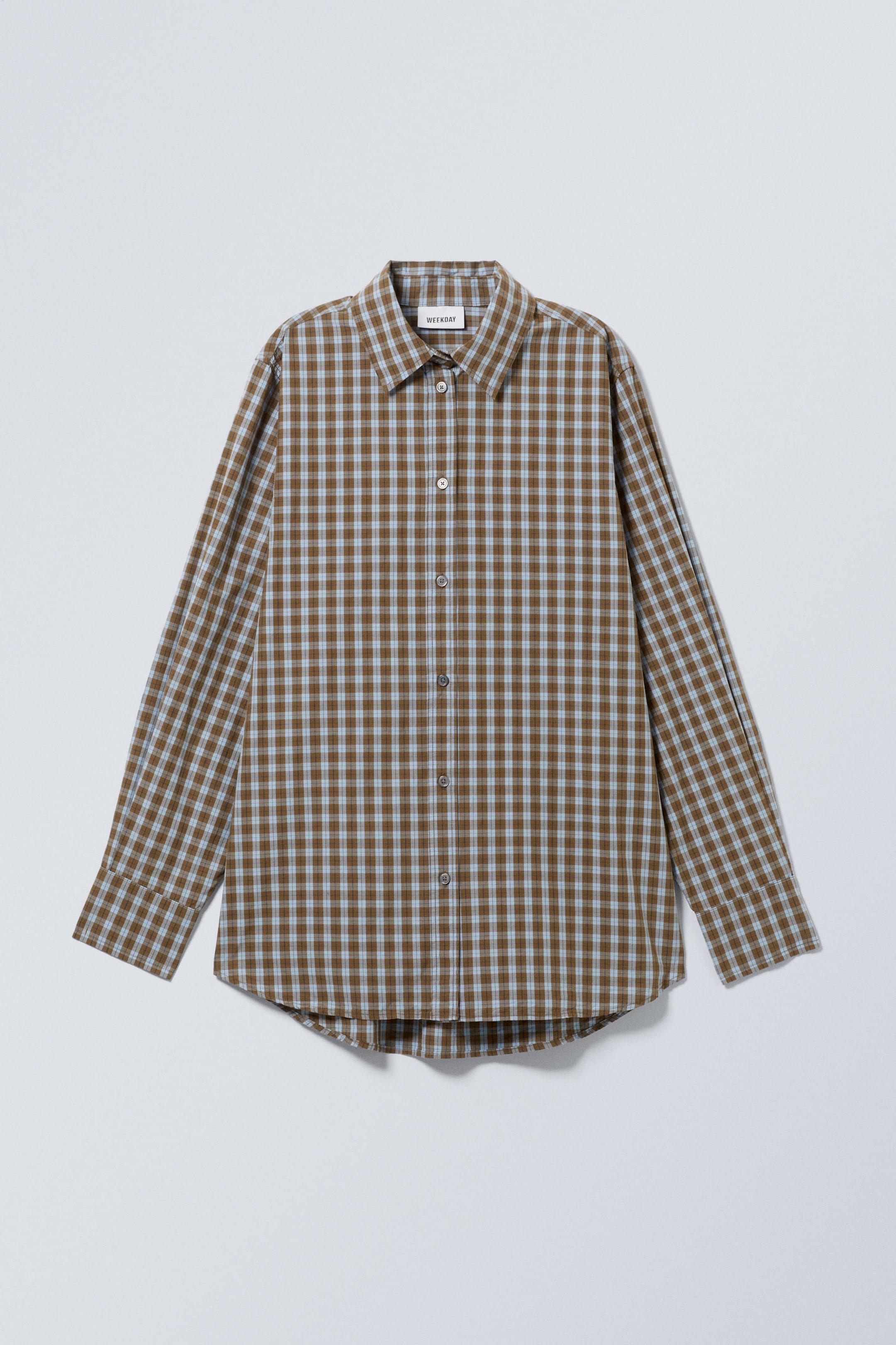 Brown Medium Dusty - Regular Poplin Shirt - 0