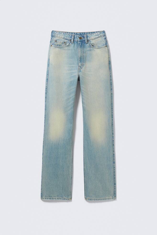 Rowe Super High Waisted Regular Straight Jeans - Port Blue - Light Blue/Angel Blue - Dark Blue/Iron Blue - Medium Blue/Echo Black - Black/2000 Blue - Medium Blue - 1